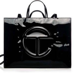 Medium Telfar patent leather shopping bag